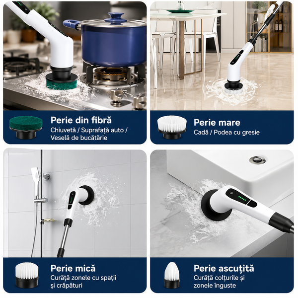 Perie Electrică de Curătare 9 în 1
