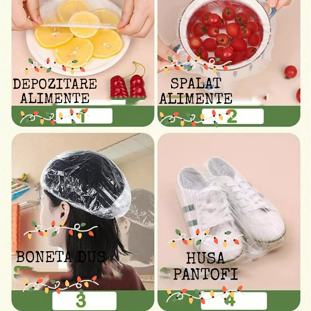 Capace Elastice pentru Alimente